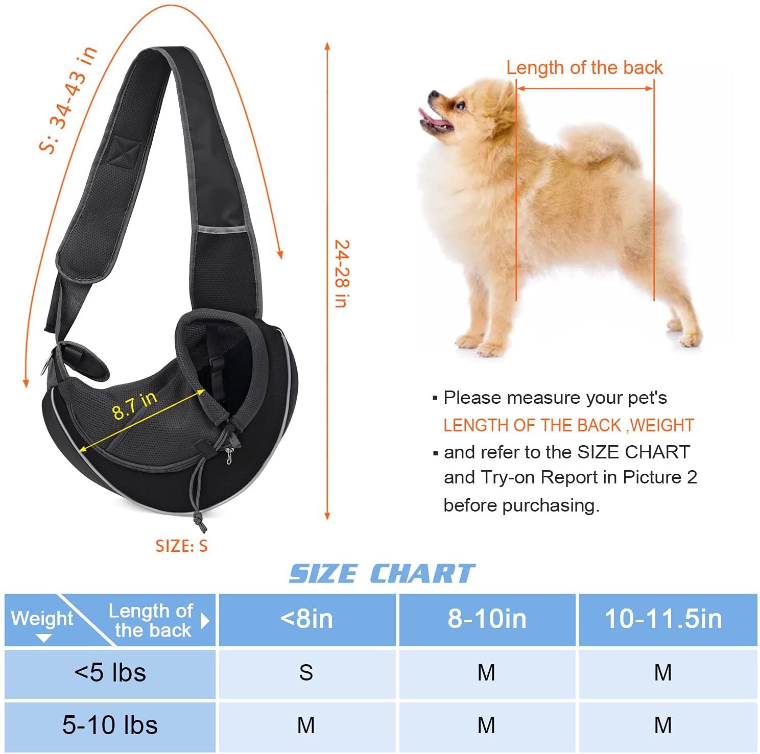 Pet crossbody bag